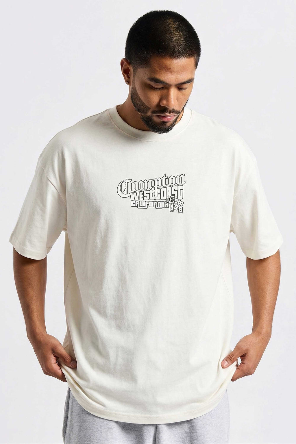 Camiseta Compton Oversized Boyz'N The Hood - Off White