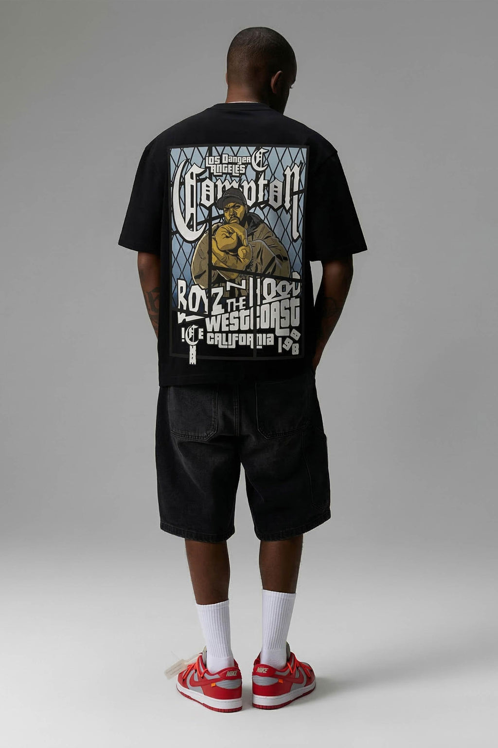 Camiseta Compton Oversized Boyz'N The Hood Preta