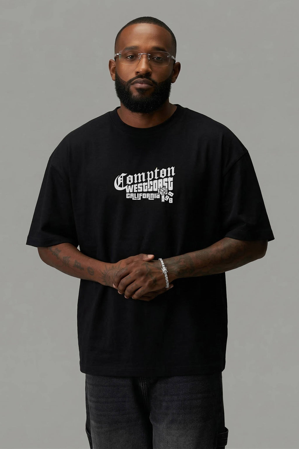Camiseta Compton Oversized Boyz'N The Hood Preta