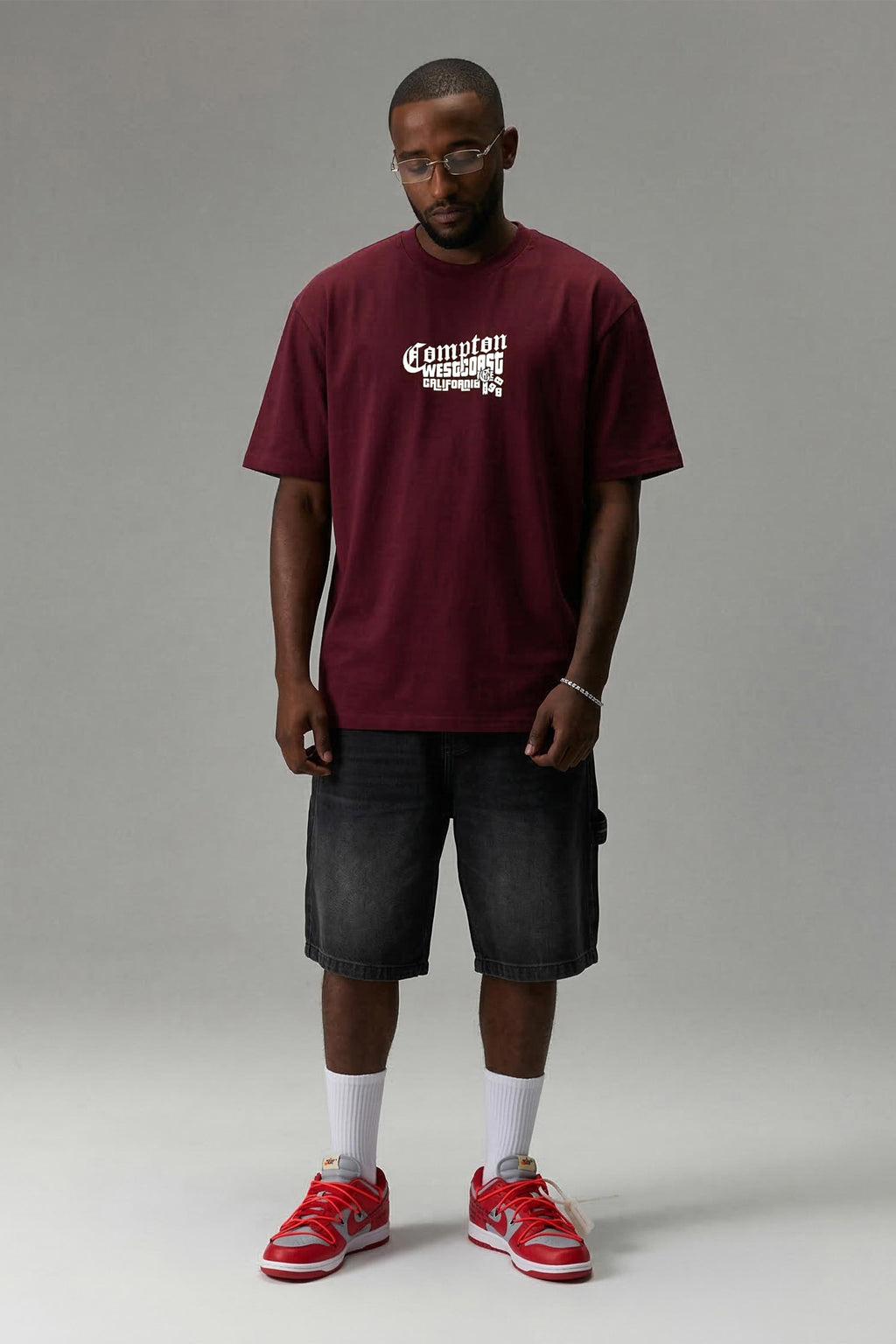 Camiseta Compton Oversized Boyz'N The Hood Vinho