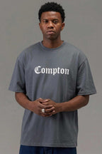 Camiseta Compton Oversized Classic Cinza