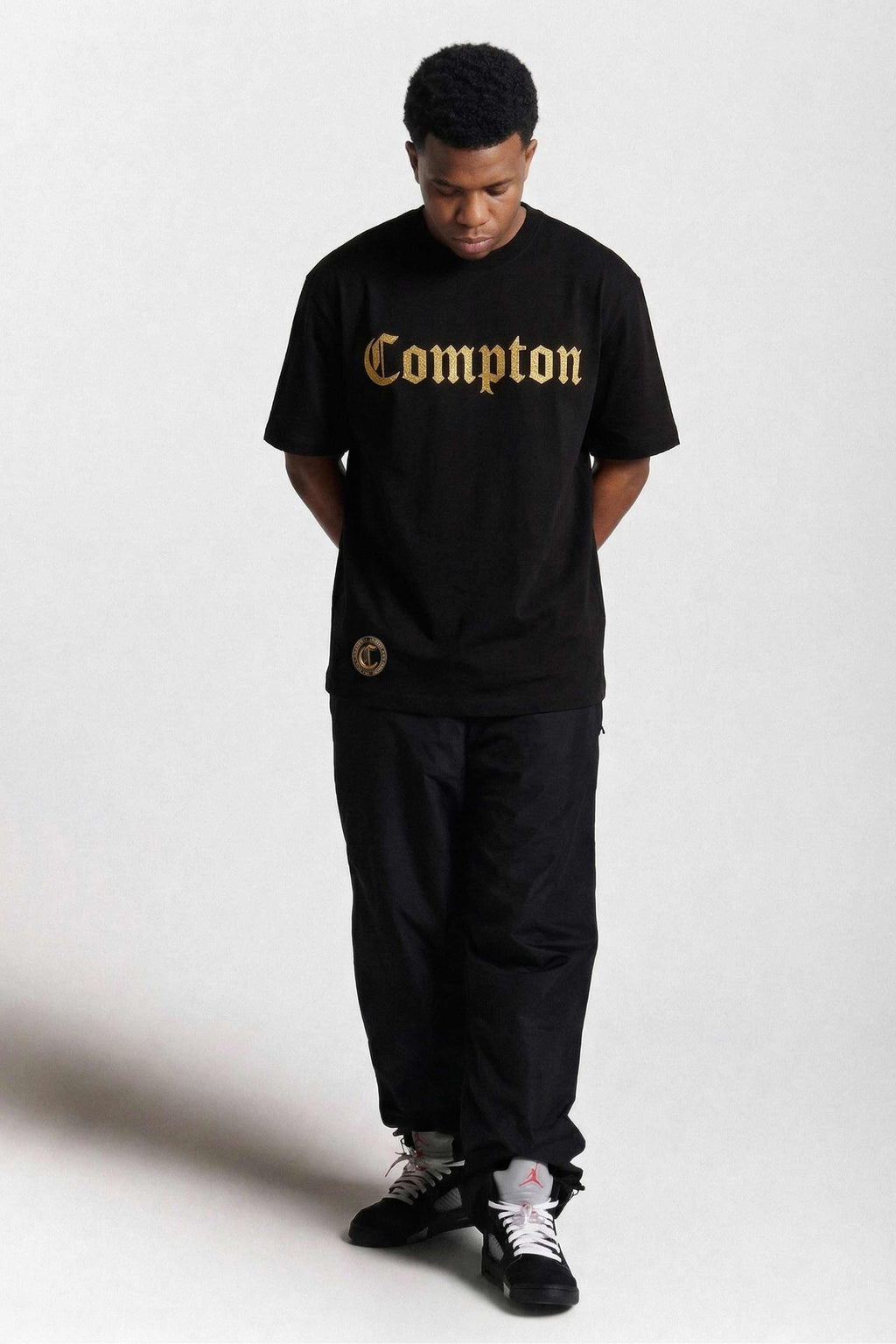 Camiseta Compton Oversized Classica Gold