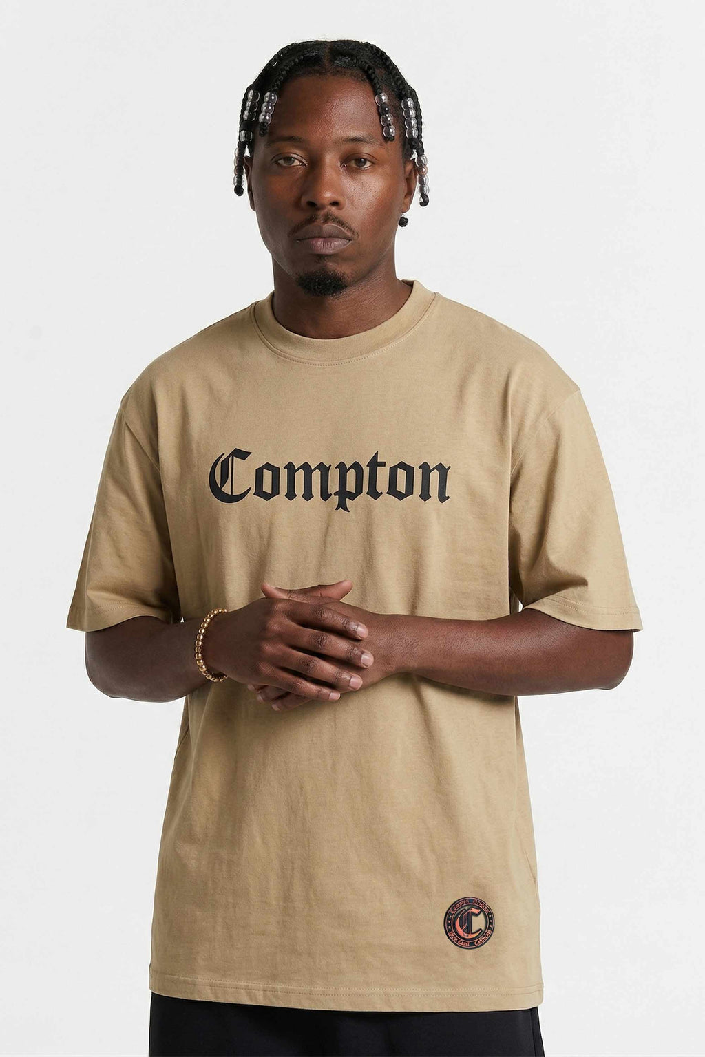 Camiseta Compton Oversized Classic Caqui