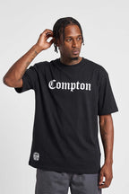Camiseta Oversized Compton Streetwear Clássica Preta