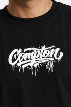 Camiseta Compton Oversized Drained Preta