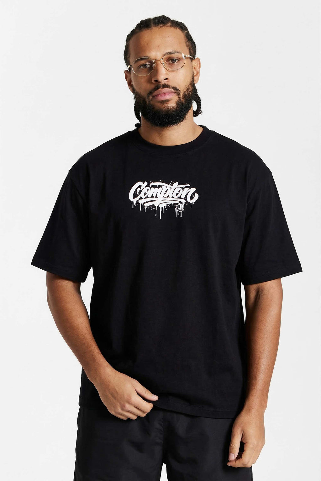 Camiseta Compton Oversized Drained Preta