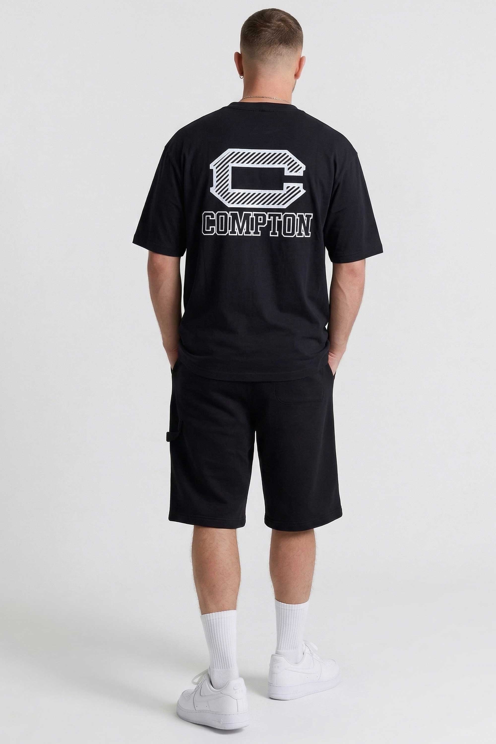 Camiseta Compton Oversized Illusion Preta