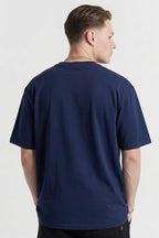 Camiseta Compton Oversized Logo Refletivo Marinho