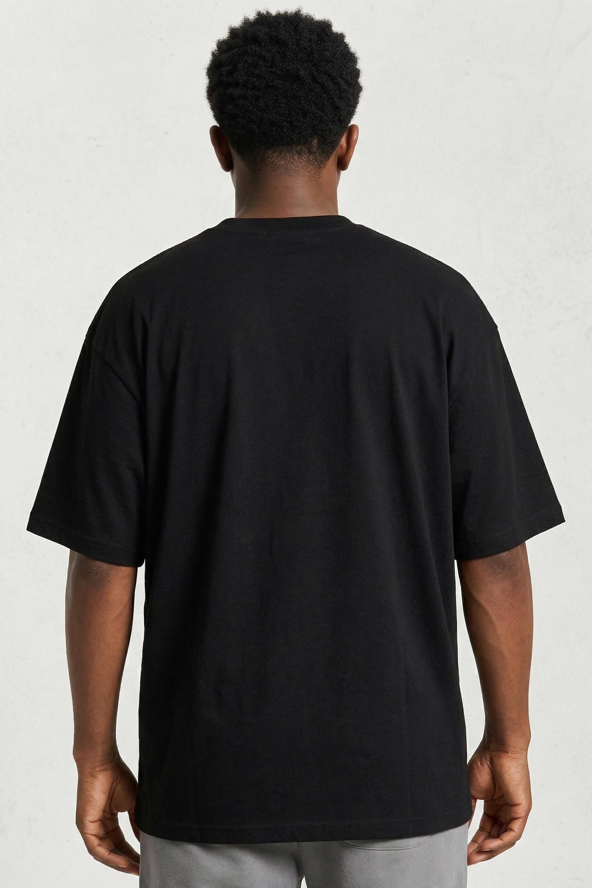 Camiseta Compton Oversized Logo Refletivo Preto