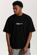 Camiseta Compton Oversized Logo Refletivo Preto