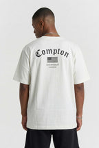 Camiseta Compton Oversized Los Angeles Flag Off White