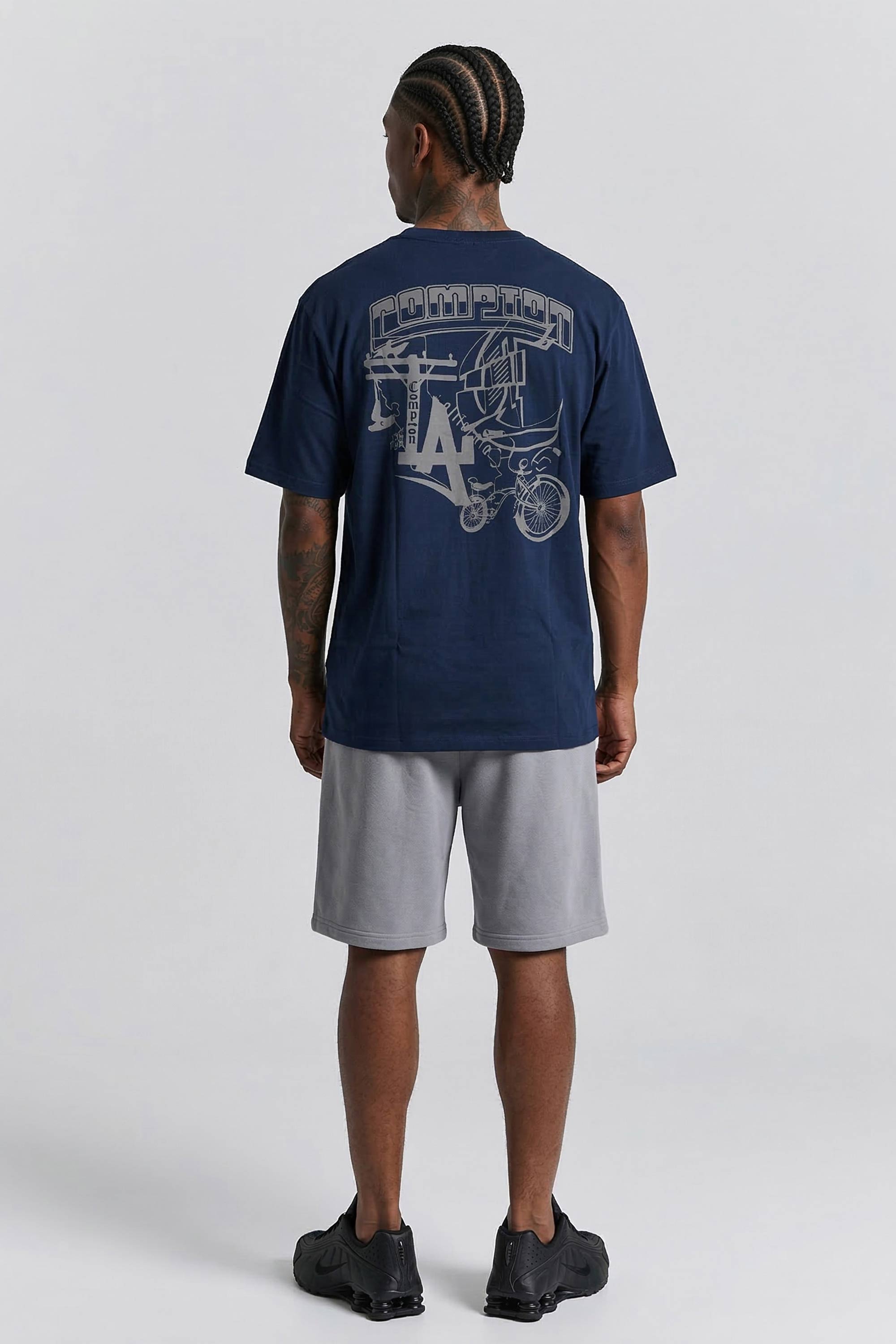 Camiseta Compton Oversized Lowbike Legacy Marinho