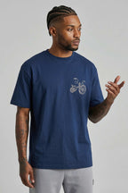 Camiseta Compton Oversized Lowbike Legacy Marinho