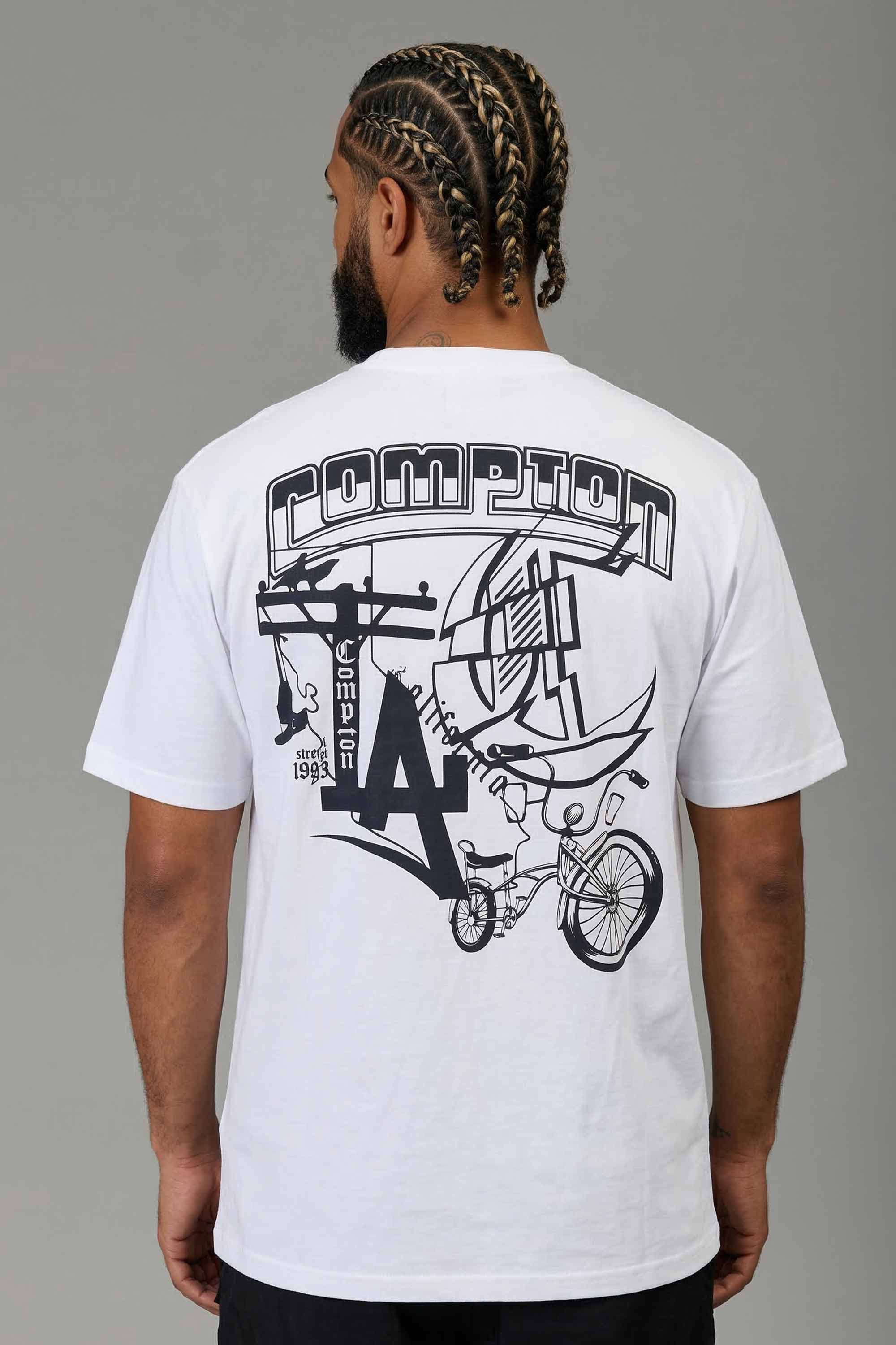 Camiseta Compton Oversized Lowbike Legacy Branco