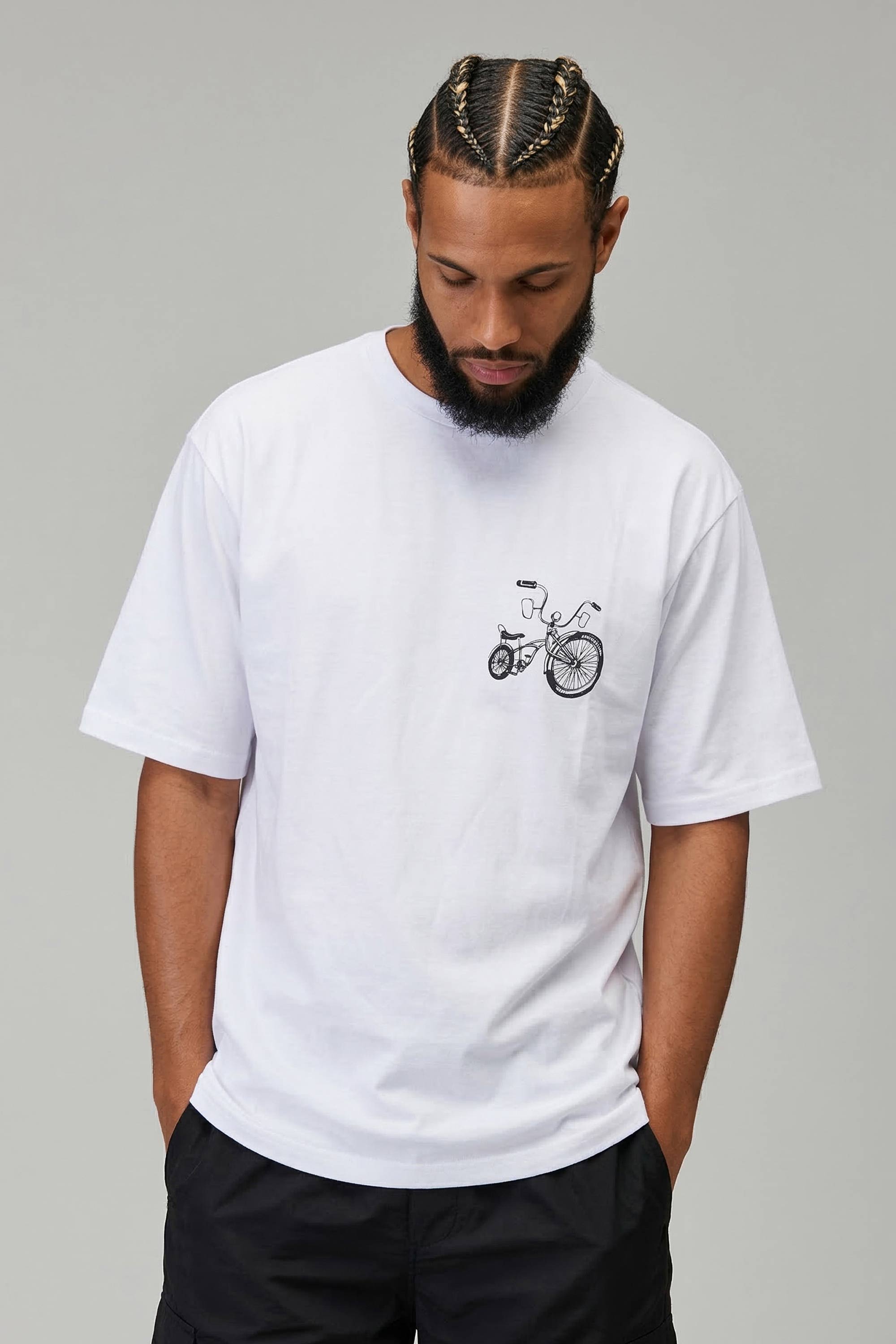 Camiseta Compton Oversized Lowbike Legacy Branco