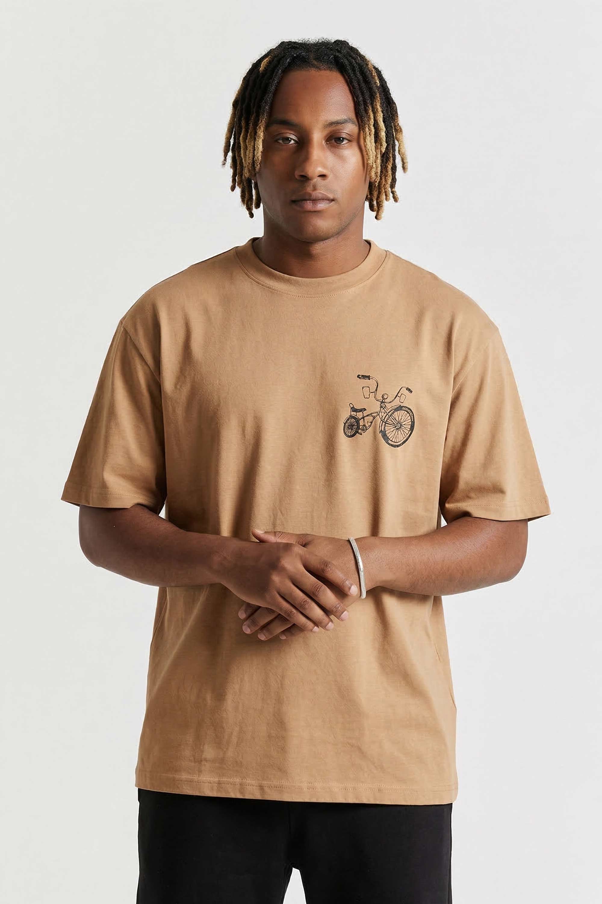 Camiseta Compton Oversized Lowbike Legacy Caqui