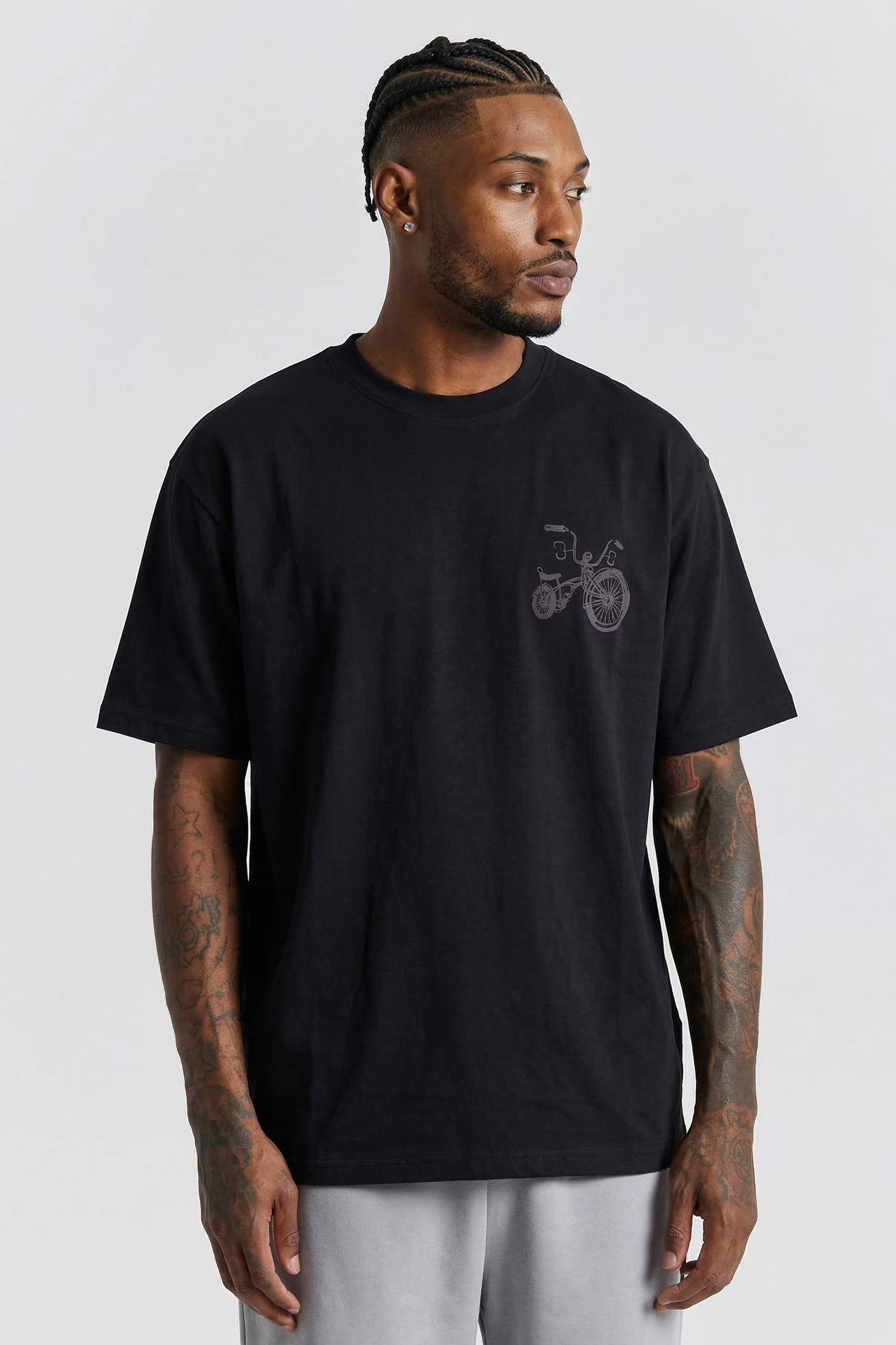 Camiseta Compton Oversized Lowbike Legacy Preto
