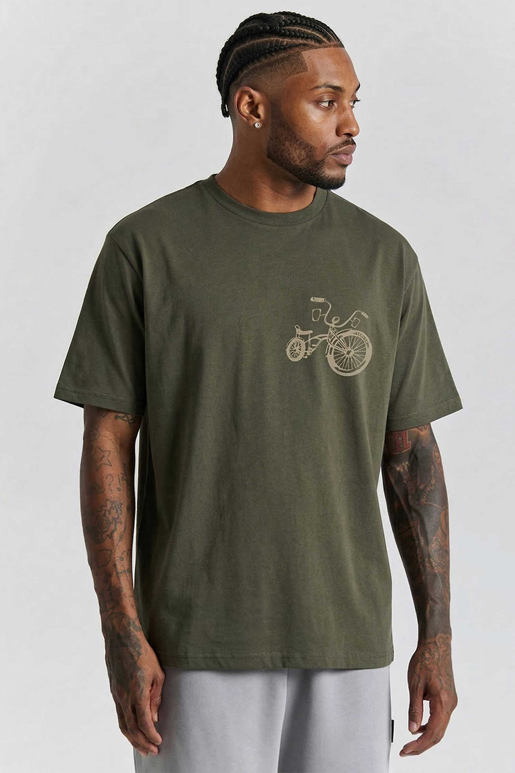 Camiseta Compton Oversized Lowbike Legacy Verde Militar