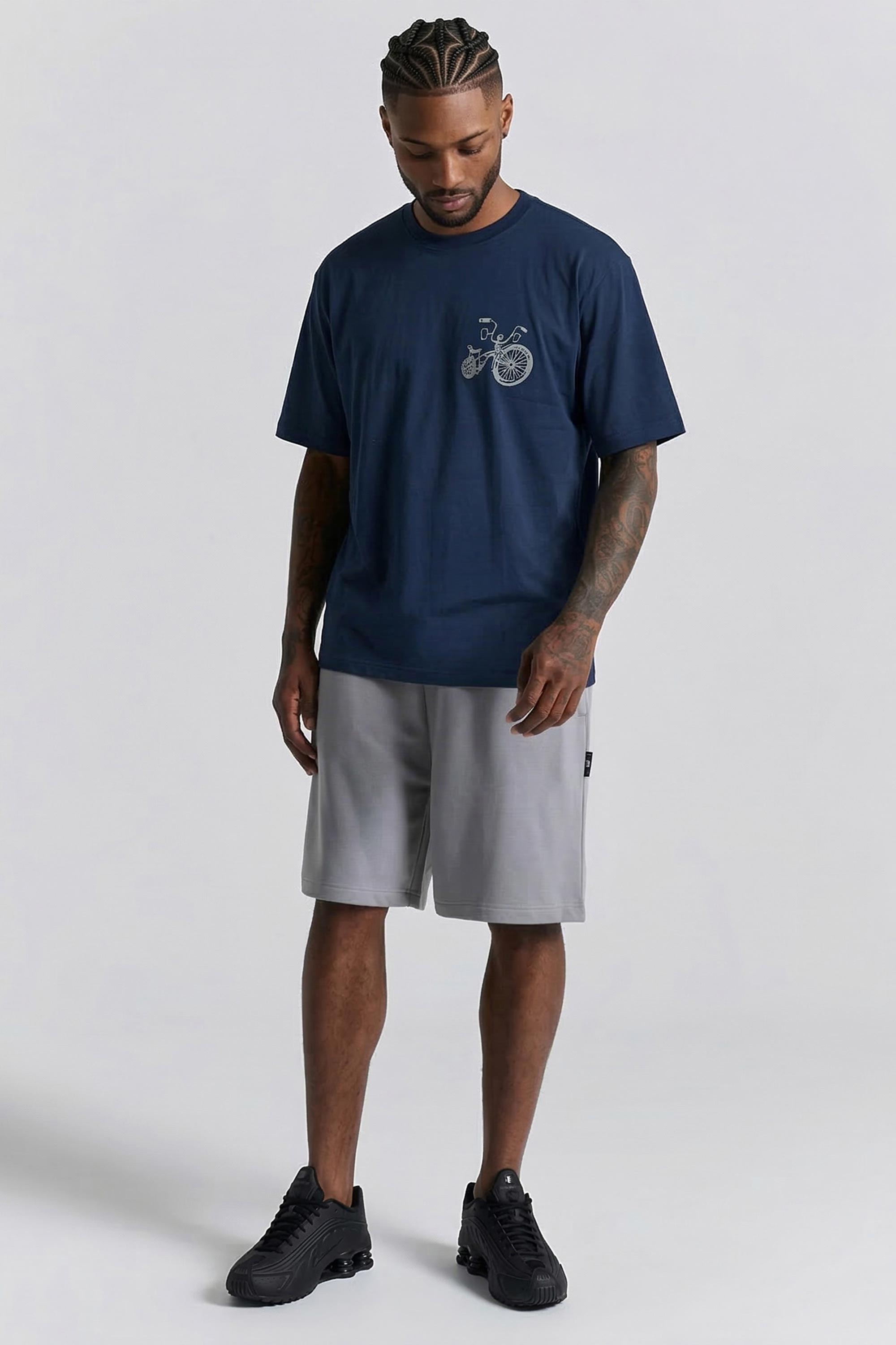 Camiseta Compton Oversized Lowbike Legacy Marinho