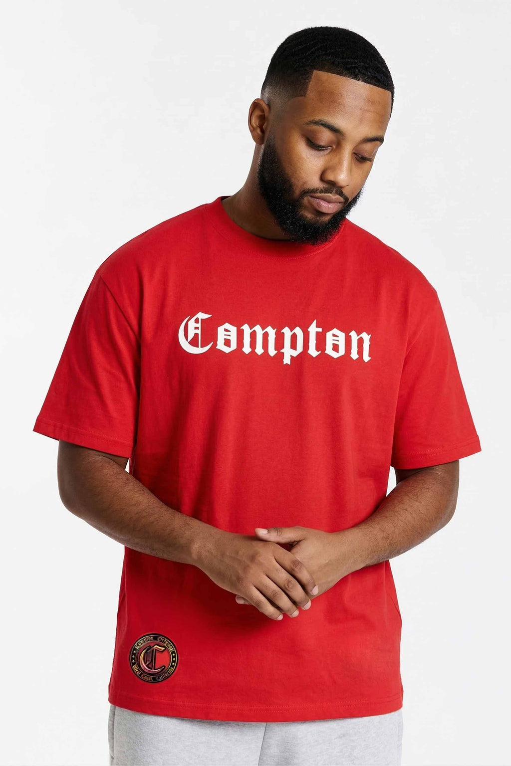 Camiseta Compton Oversized New Logo Furtacor Vermelha