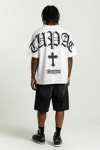 Camiseta Compton Oversized Tupac Branca