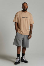 Camiseta Compton Oversized Tupac Caqui
