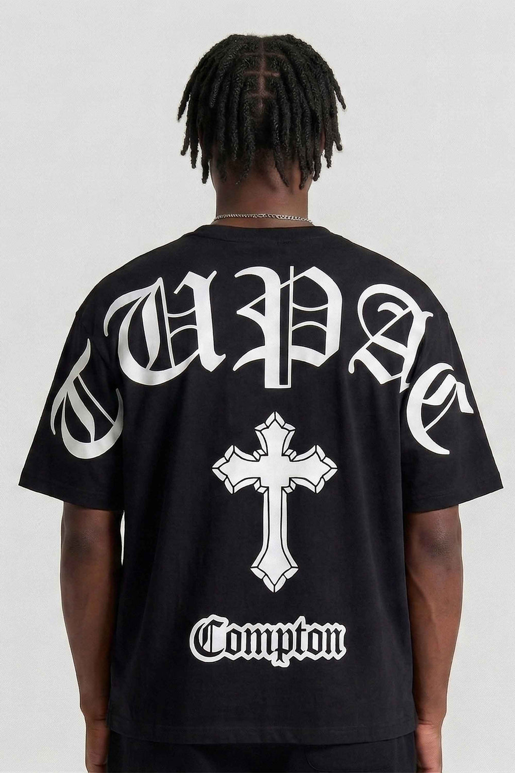 Camiseta Compton Oversized Tupac Preta