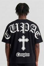 Camiseta Compton Oversized Tupac Preta