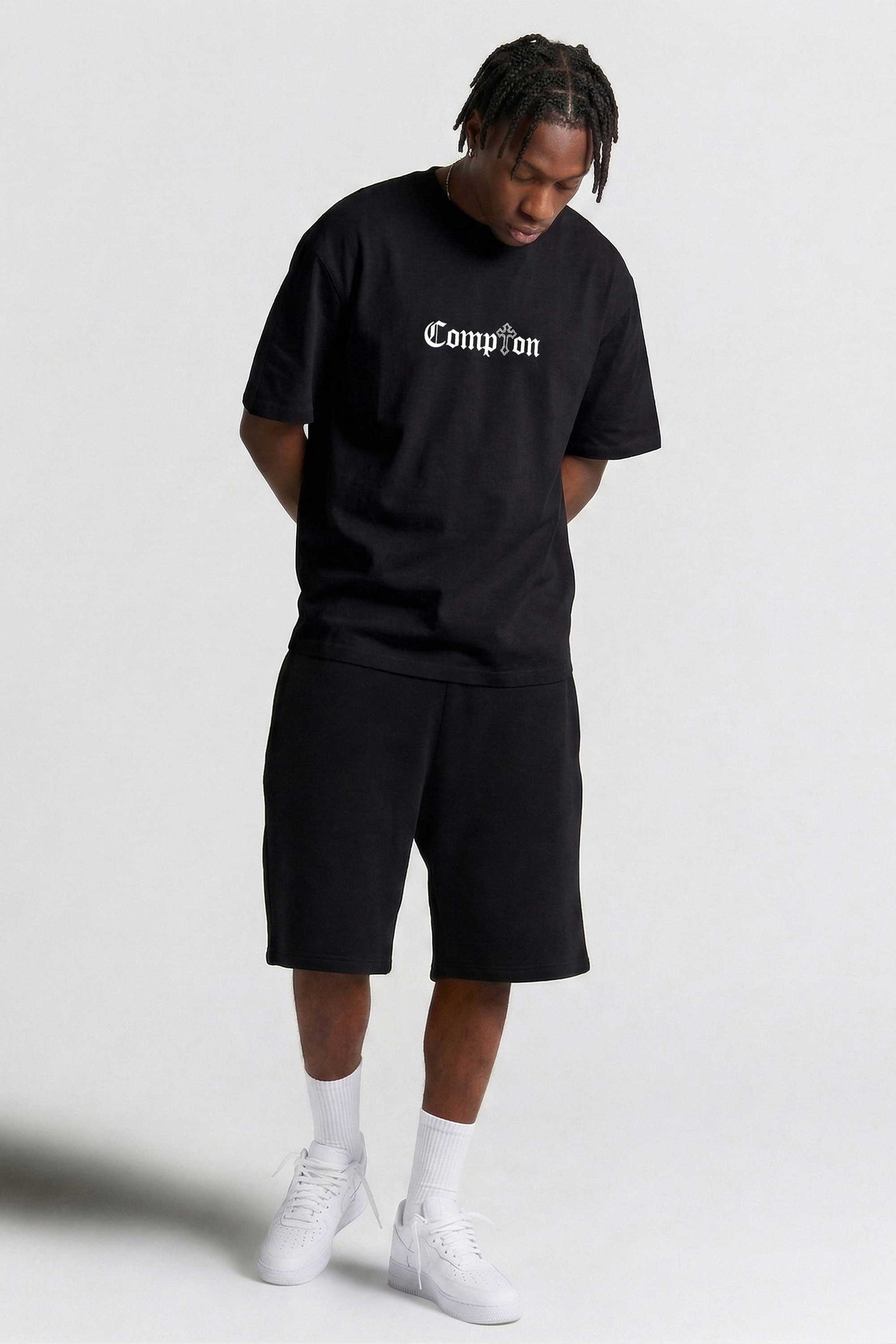Camiseta Compton Oversized Tupac Preta