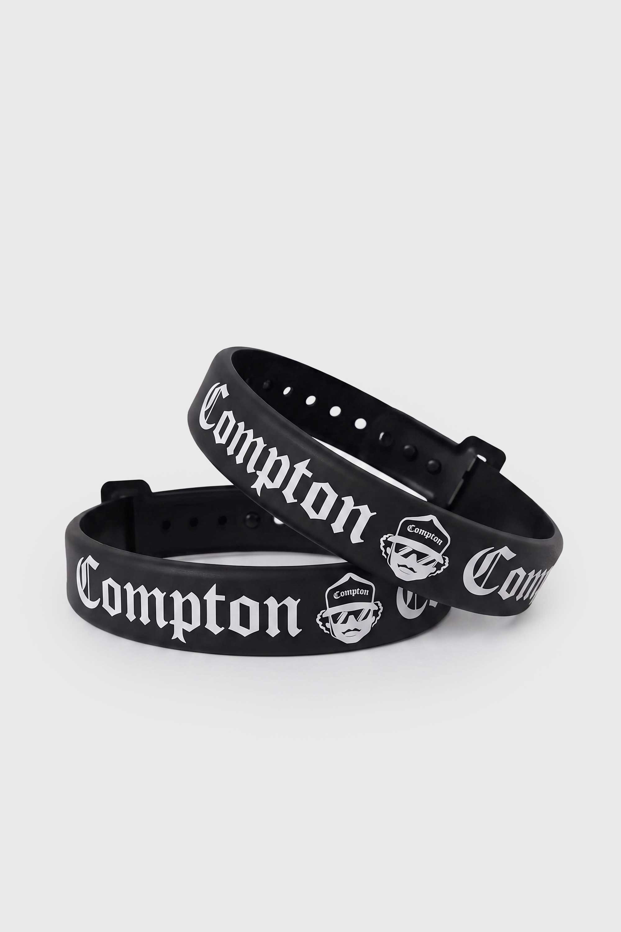 Pulseira Silicone Compton Eazy-E Com Regulagem - Preto