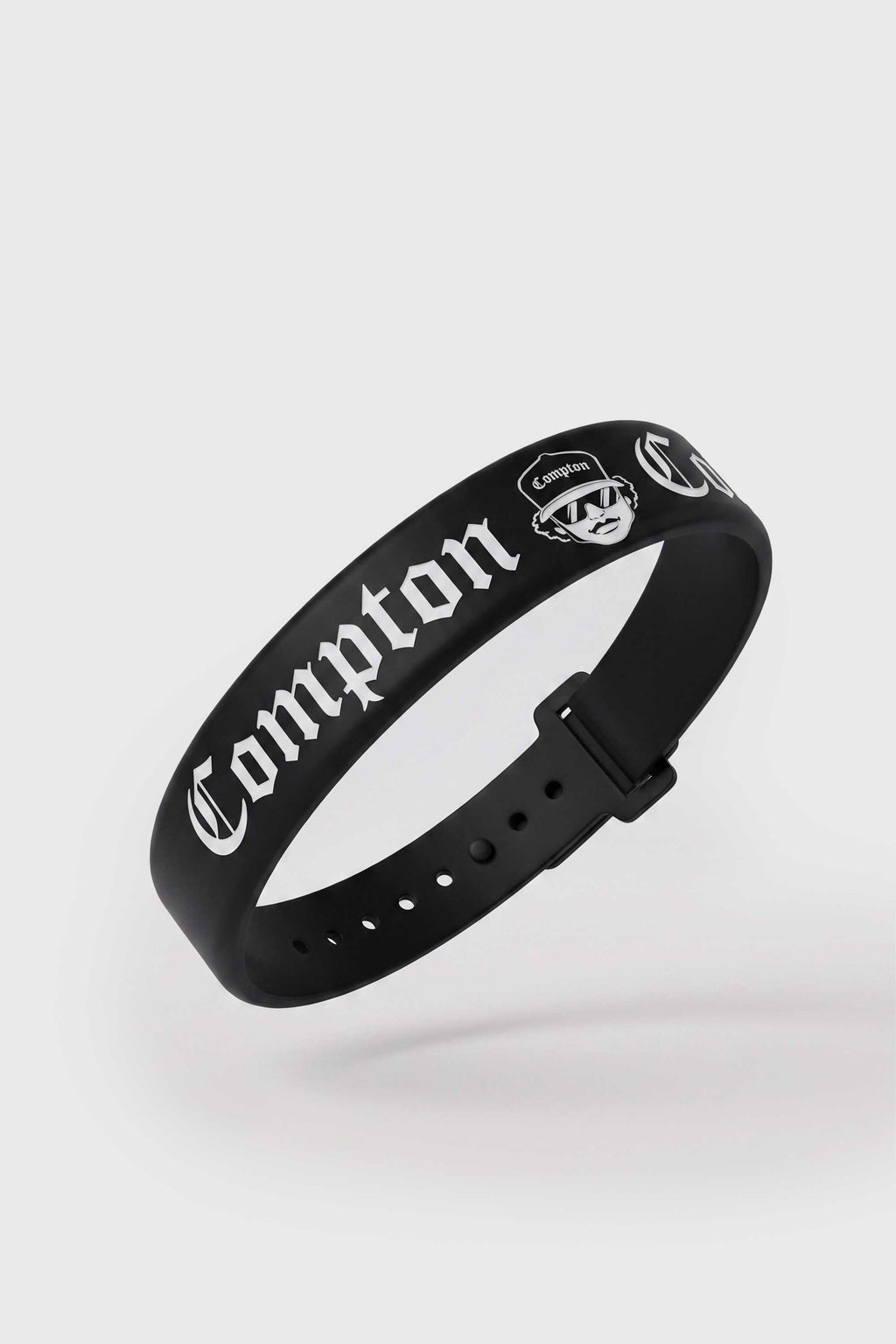 Pulseira Silicone Compton Eazy-E Com Regulagem - Preto