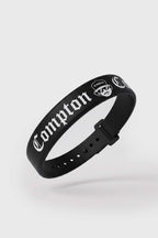 Pulseira Silicone Compton Eazy-E Com Regulagem - Preto