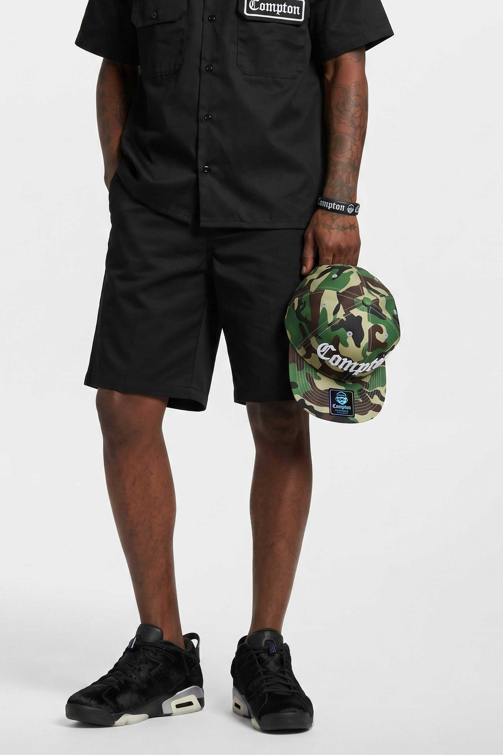 Pulseira Silicone Compton Eazy-E Com Regulagem - Preto