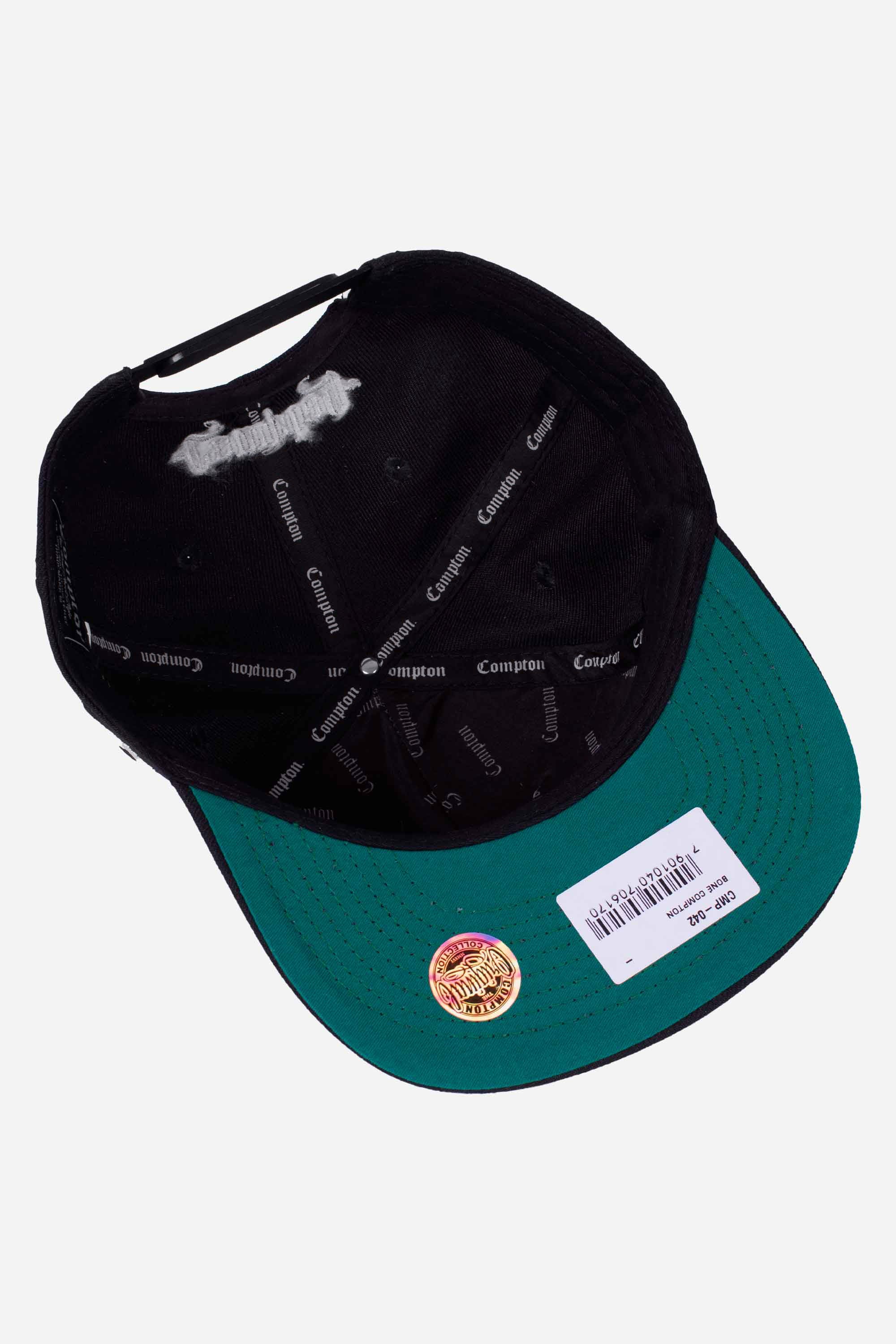 Boné Compton Aba Reta Los Angeles California Preto