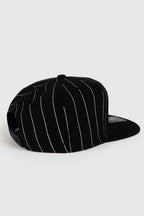 Boné Compton Aba Reta Urban Pinstripe Preto Bordado