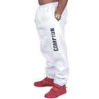 Calça Compton Moletom Script Branca