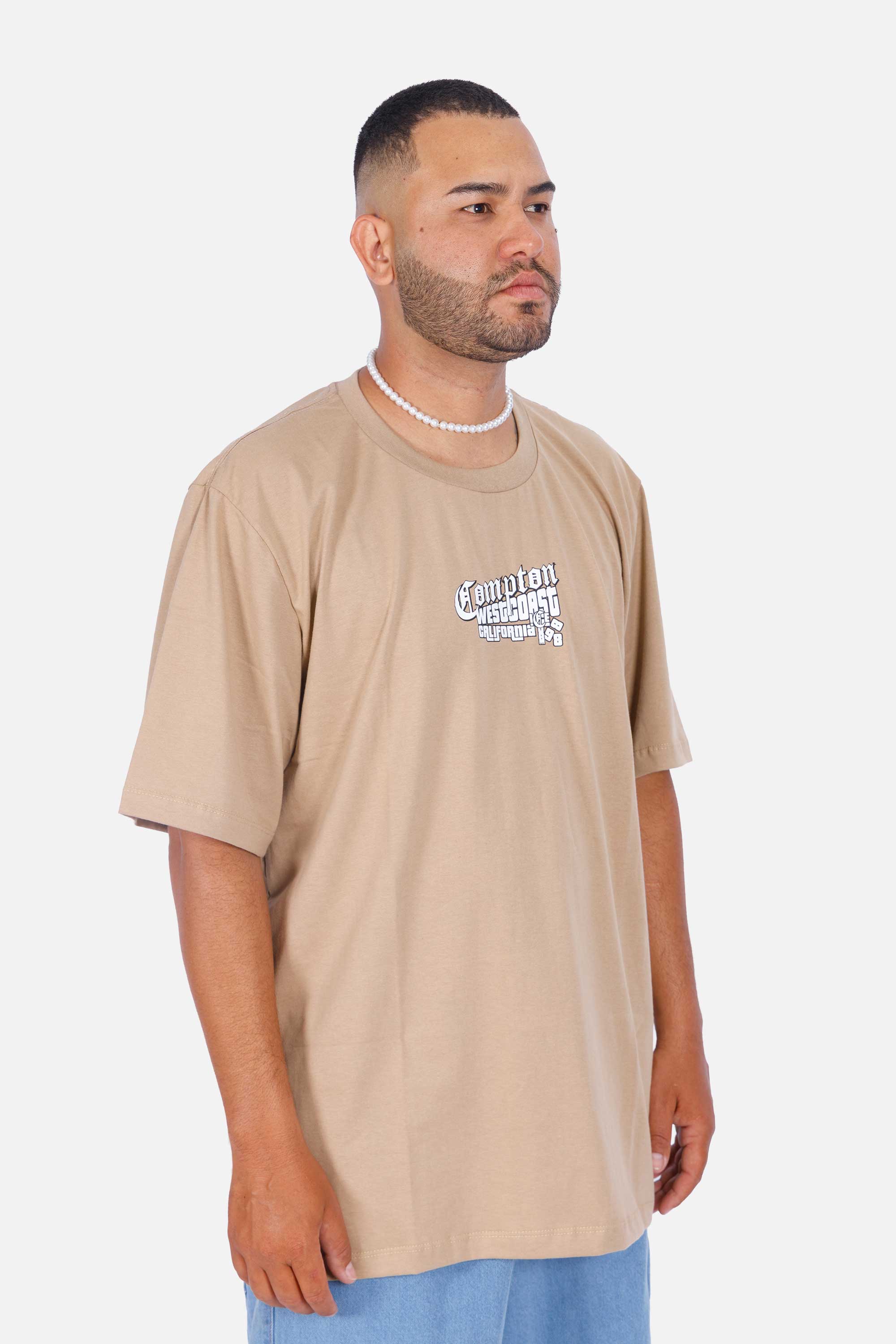 Camiseta Compton Oversized Boyz'N The Hood Caqui