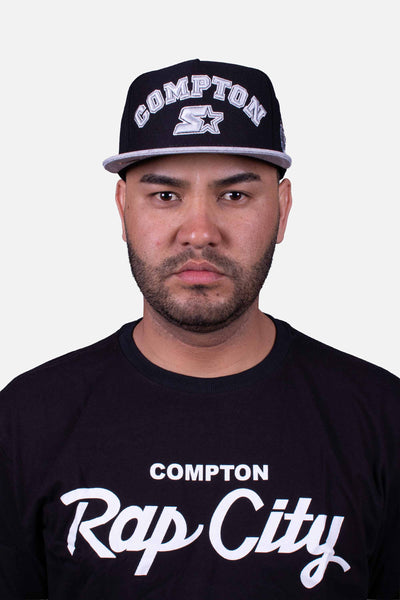 Boné Aba Reta Collab Starter X Compton Basic Preto Cinza