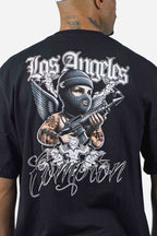 Camiseta Compton Oversized Thug Angel Preta