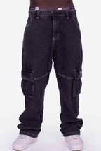 Calça Jeans Cargo Compton Straight Outta Black