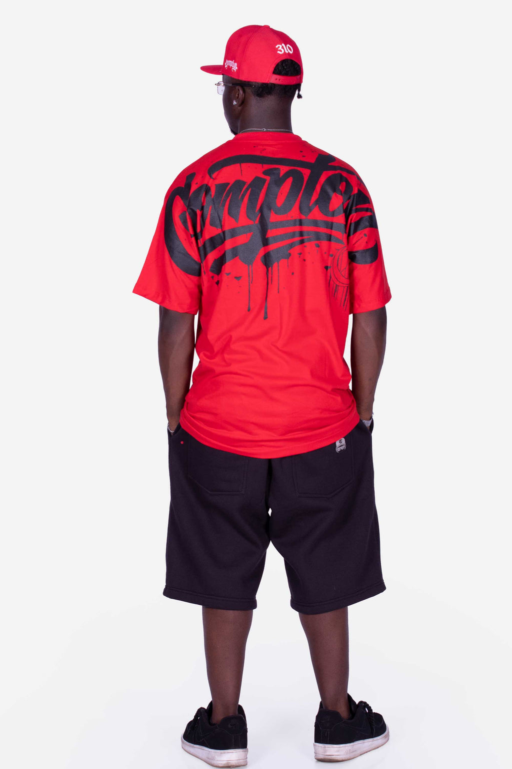 Camiseta Compton Oversized Drained Morcego Vermelha