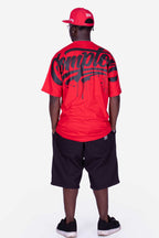 Camiseta Compton Oversized Drained Morcego Vermelha