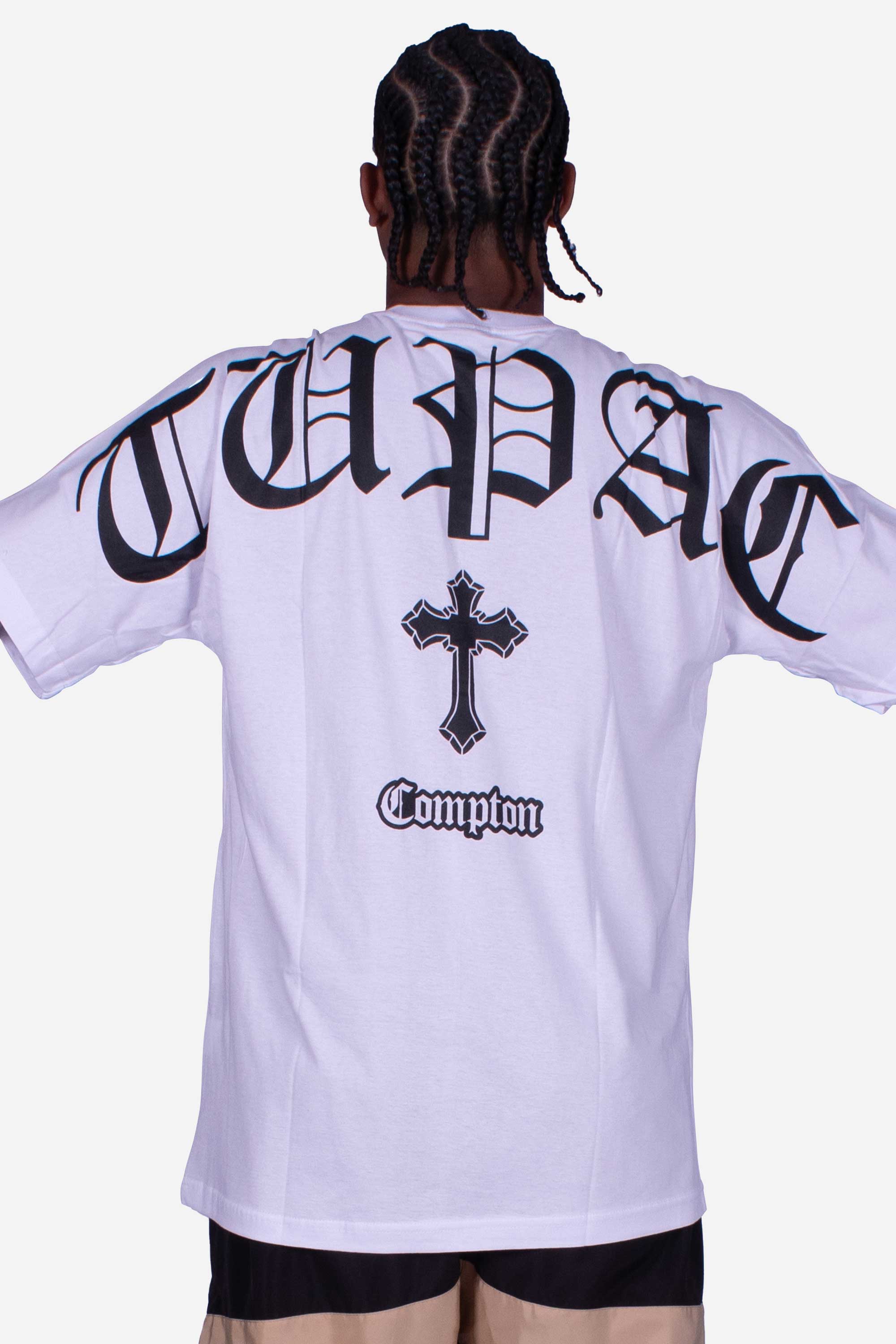 Camiseta Compton Oversized Tupac Branca