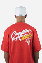 Camiseta Compton Oversized Bullet Vermelha