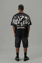 Camiseta Compton Oversized N.W.A. Faces - Preto