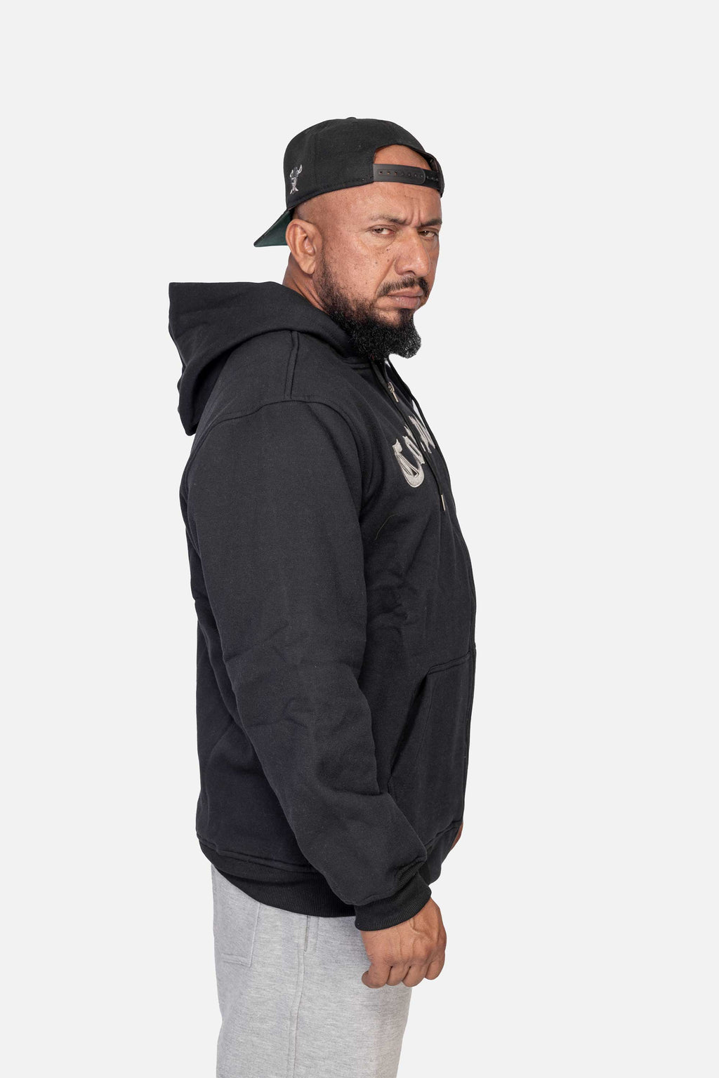 Moletom Compton Canguru Layers Preto