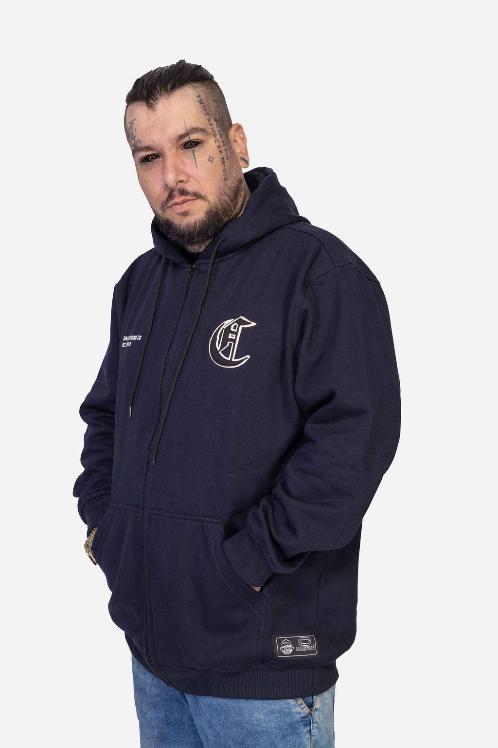 Moletom Compton Canguru Street Rules Azul Marinho - COMPTON