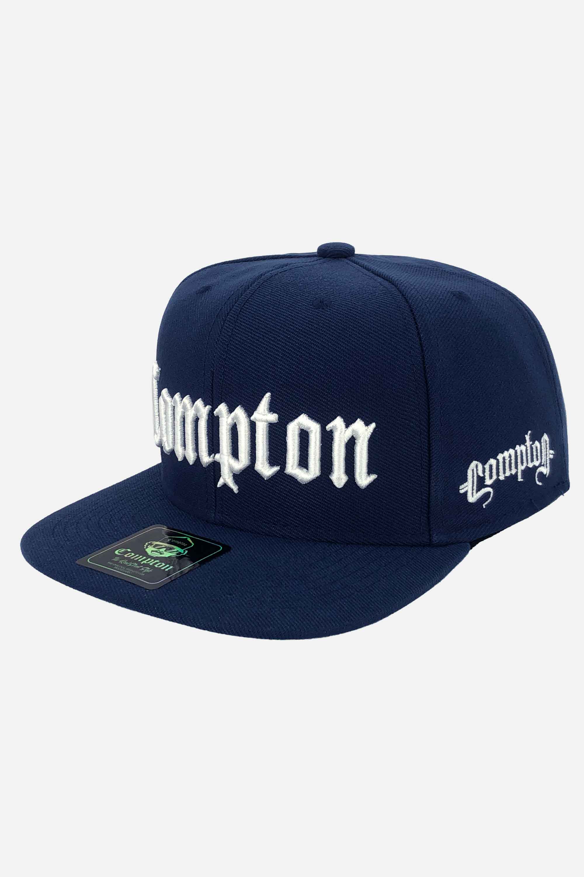 Boné Compton Aba Reta Snapback Classic Azul Marinho