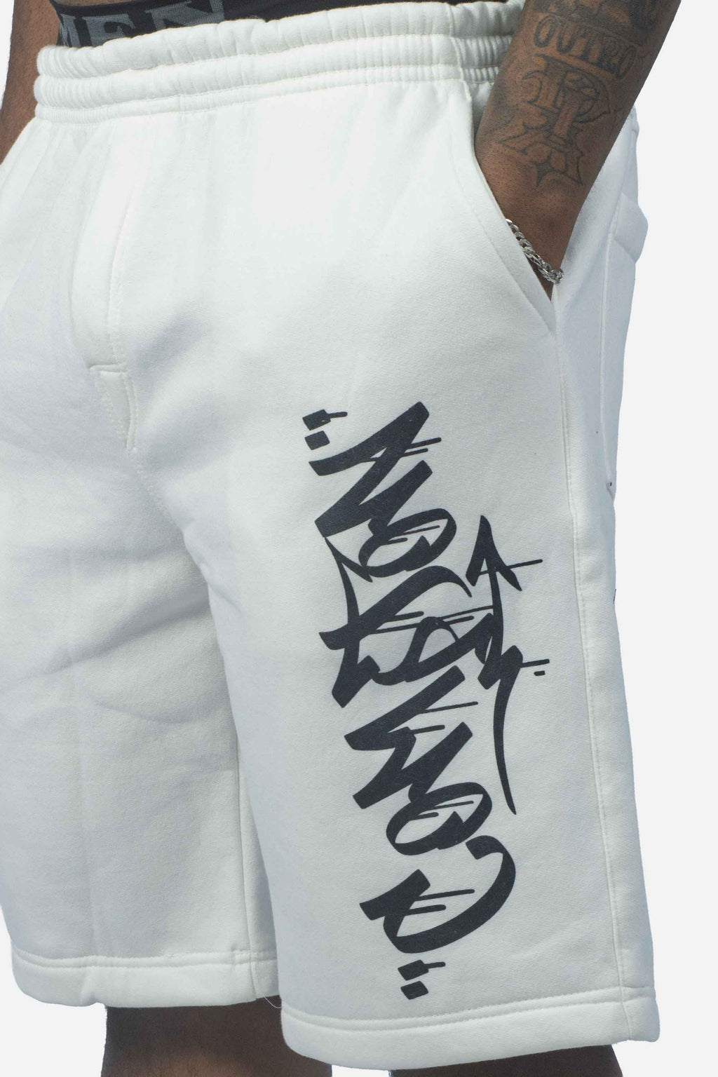 Bermuda Moletom Compton Drop Drained Off White