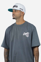 Camiseta Compton Oversized Bullet Cinza